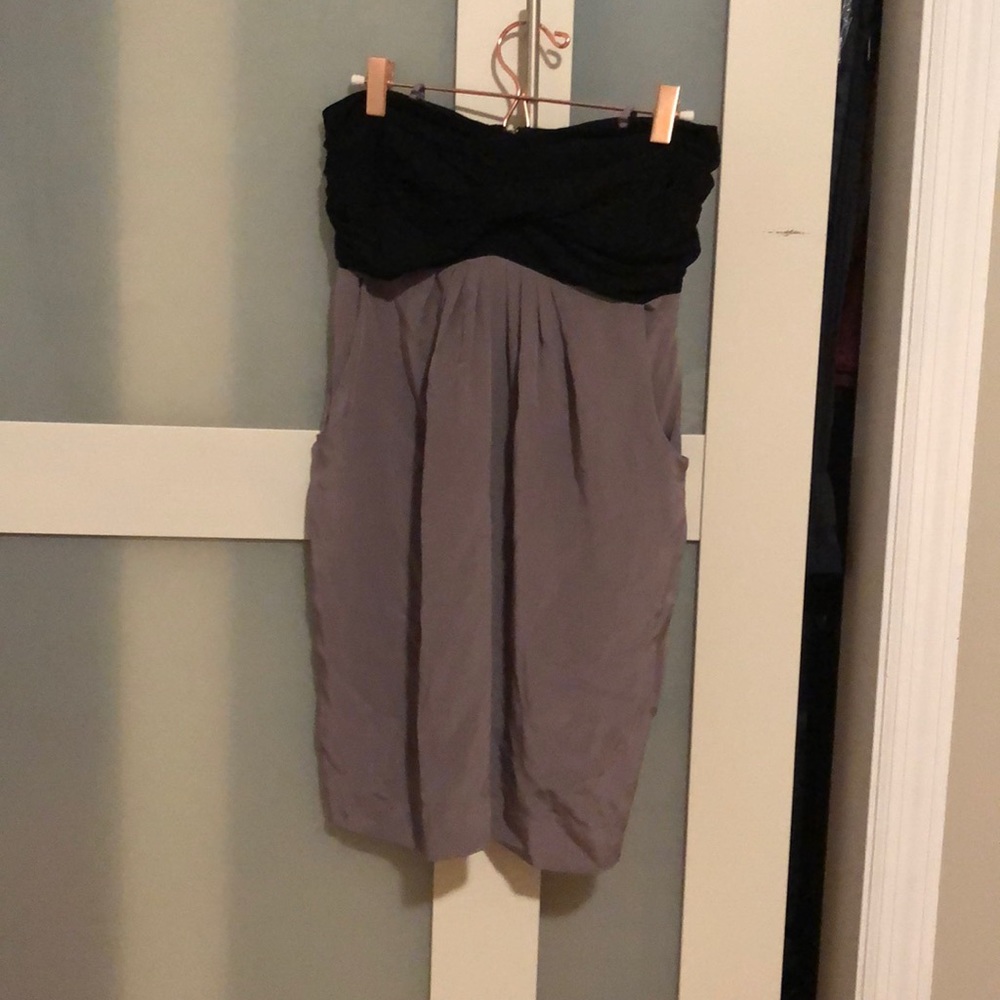 Mini lilac silk dress with pockets! s